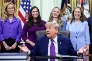 U.S. President Trump participates in a maternal health event at the White House, in Washington, D.C.